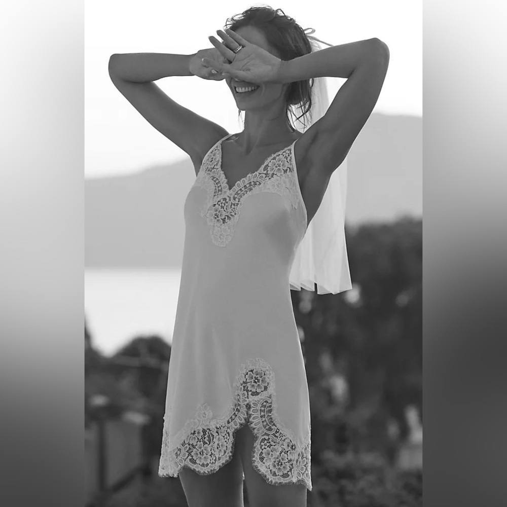 Hombodii Satin Slip Lace Dress - Chemise Bridal Wedding
